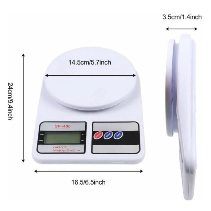 SF-400 Digital Weighing Scale | Kitchen & Parcel Weight Machine | 10kg Capacity | High Accuracy Electronic Weight Scale for Courier, E-commerce & Home Use - Image 2