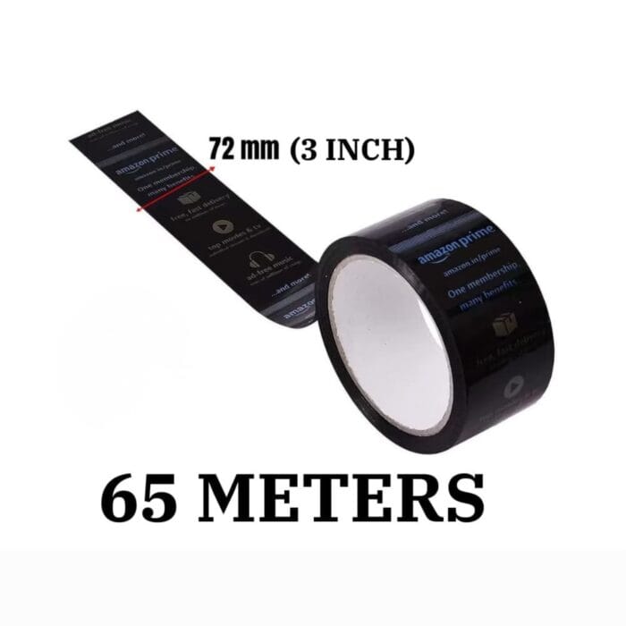 Amazon Prime Printed BOPP tape – Pack of 6 (3 inch x 65 Meter) | 3 Inch Adhesive Tape for Packaging, Shipping & Courier Boxes - Image 2