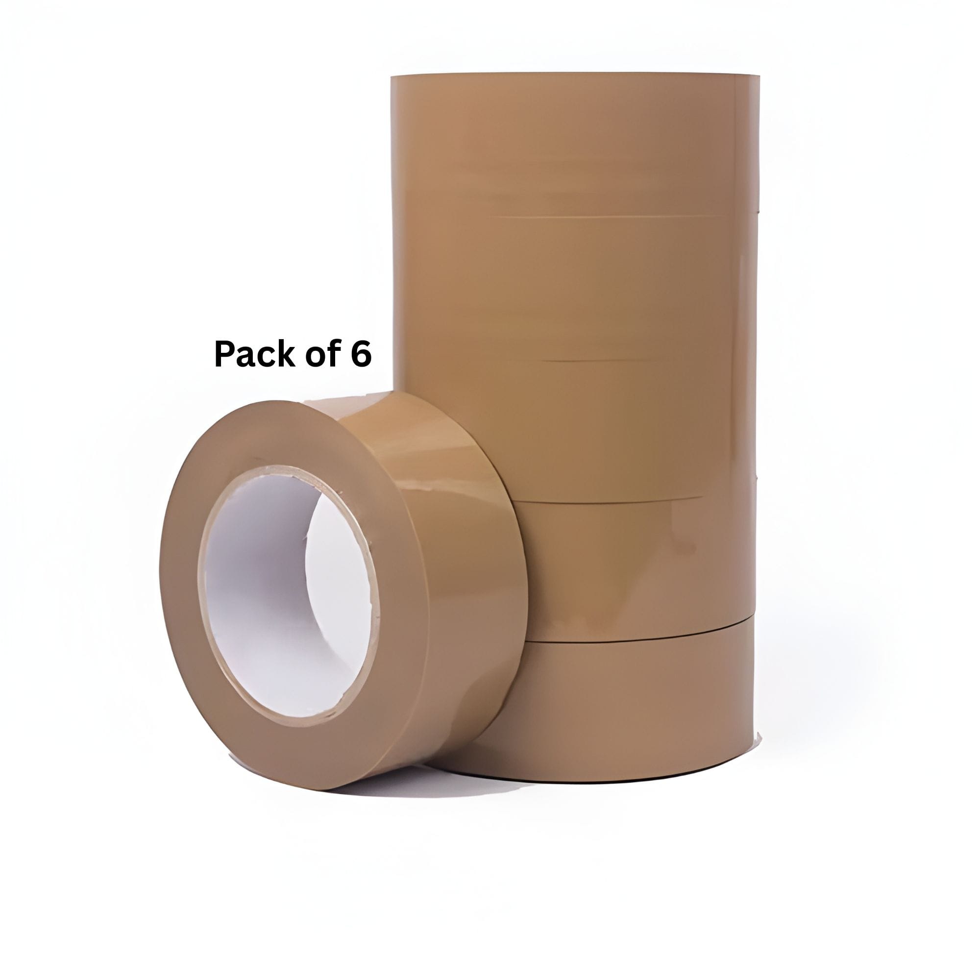 Brown Bopp Tape – Pack of 6 | 2 Inch Adhesive Tape for Packaging, Shipping & Courier Boxes
