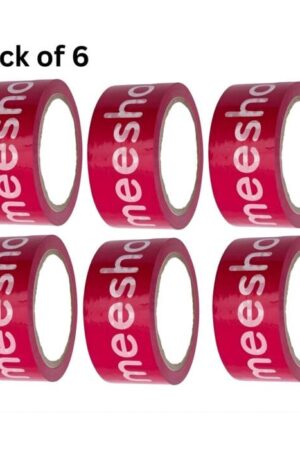 Meesho Branded tape – Pack of 6 (65 Meter) | 2 Inch Adhesive Tape for Packaging, Shipping & Courier Boxes